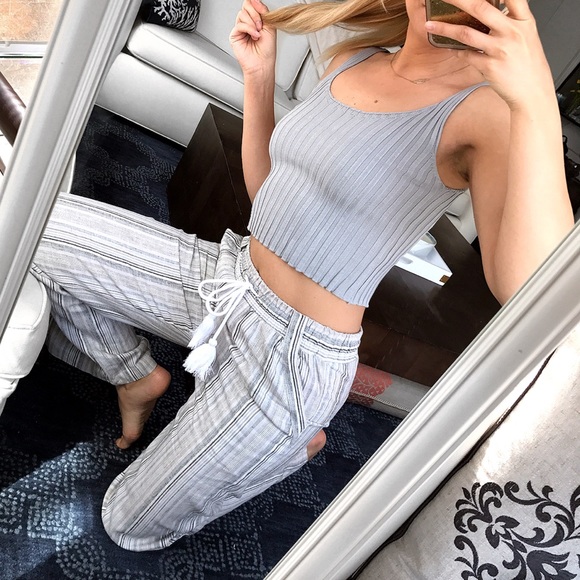 LAST ONE‼️S/M Tassel Beige Blue Wide Leg Pants!  - Picture 4 of 8